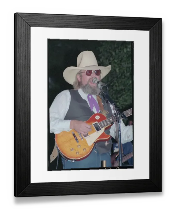 Framed Print : Charlie Daniels Performing