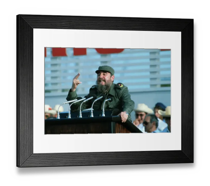 Framed Print : Fidel Castro Speaking Framed Print : Fidel Castro Speaking