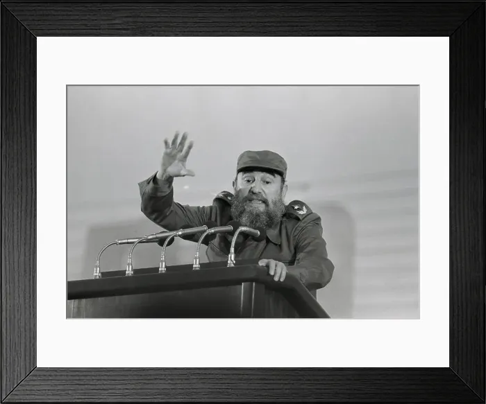 Framed Print : Castro Making a Speech Framed Print : Castro Making a Speech