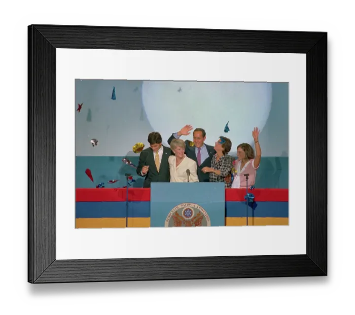 Framed Print : Gary Hart, Geraldine Ferraro and her Children Framed Print : Gary Hart, Geraldine Ferraro and her Children
