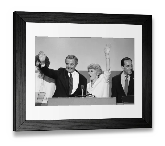 Framed Print : Walter Mondale and Geraldine Ferraro Framed Print : Walter Mondale and Geraldine Ferraro