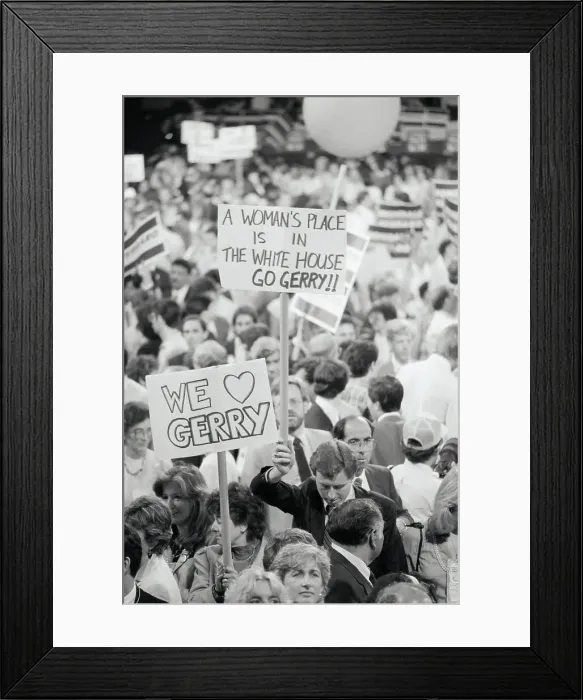 Framed Print : Supporters of Geraldine Ferraro Framed Print : Supporters of Geraldine Ferraro