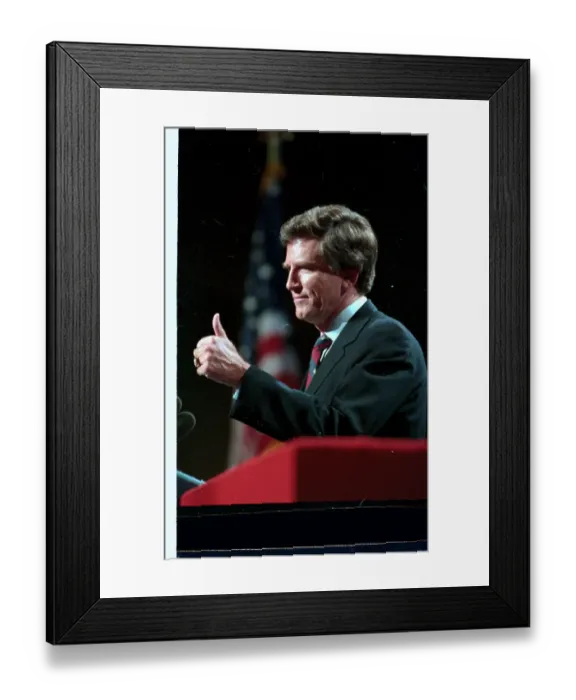Framed Print : Gary Hart Giving Thumbs Up Framed Print : Gary Hart Giving Thumbs Up