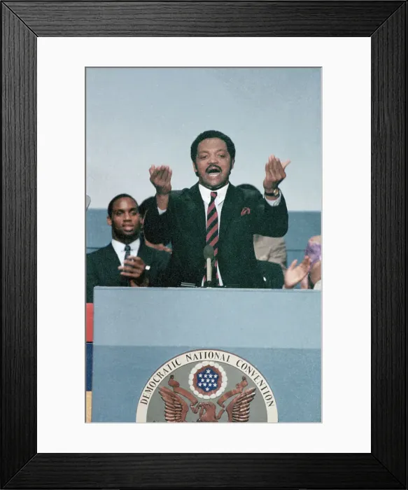 Framed Print : Rev. Jesse Jackson Making a Speech Framed Print : Rev. Jesse Jackson Making a Speech