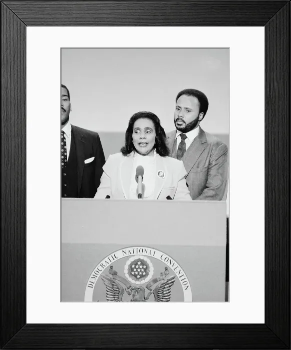 Framed Print : Coretta Scott King Speaking Framed Print : Coretta Scott King Speaking