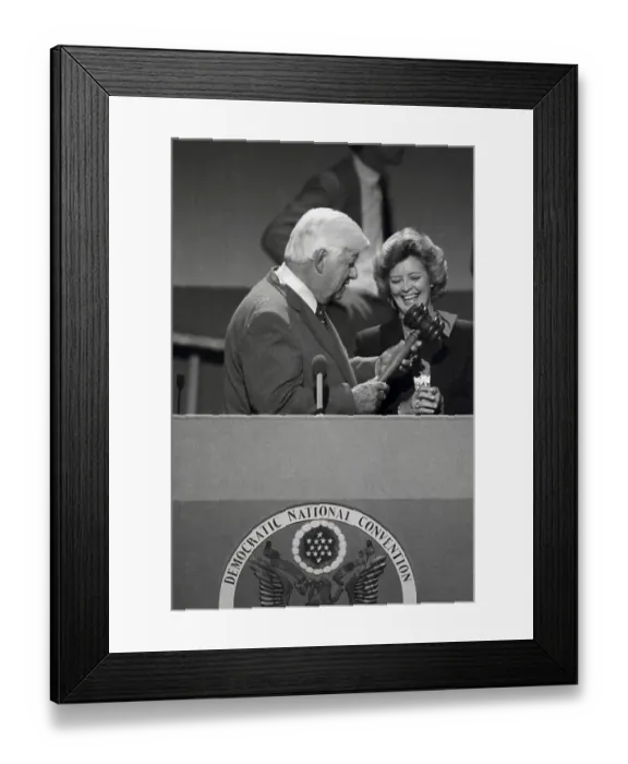 Framed Print : Speaker Gives Chair Tips Framed Print : Speaker Gives Chair Tips