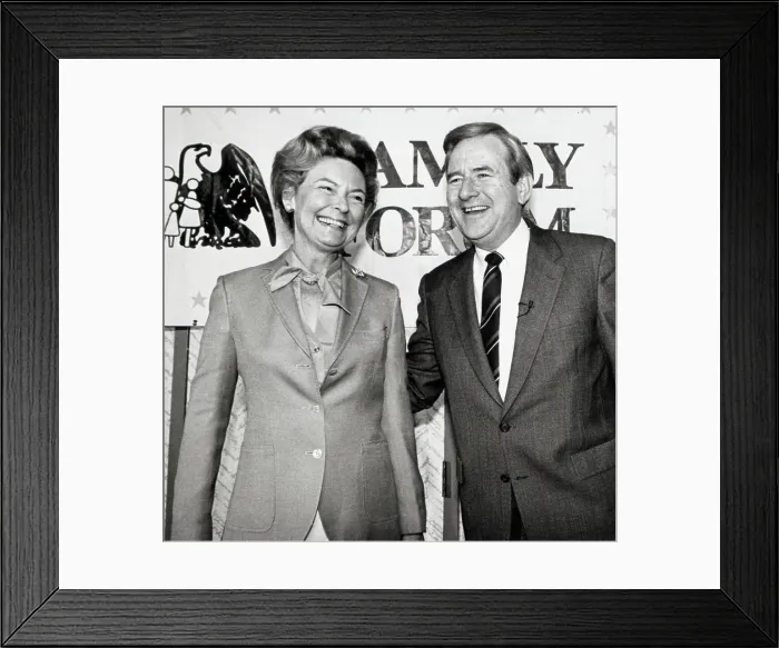 Framed Print : Phyllis Schlafly and Jerry Falwell
