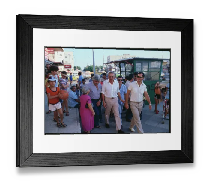 Framed Print : Ezer Weizman Campaigning Framed Print : Ezer Weizman Campaigning