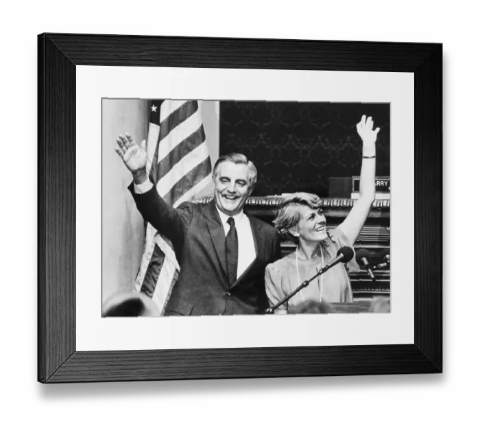 Framed Print : Walter Mondale and Geraldine Ferraro Framed Print : Walter Mondale and Geraldine Ferraro