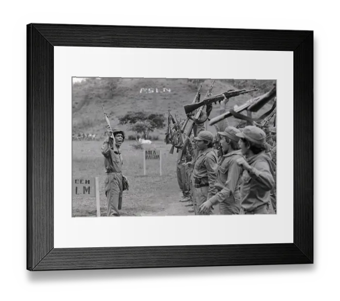 Framed Print : Nicaraguan Army Recruits Raise Rifles Framed Print : Nicaraguan Army Recruits Raise Rifles