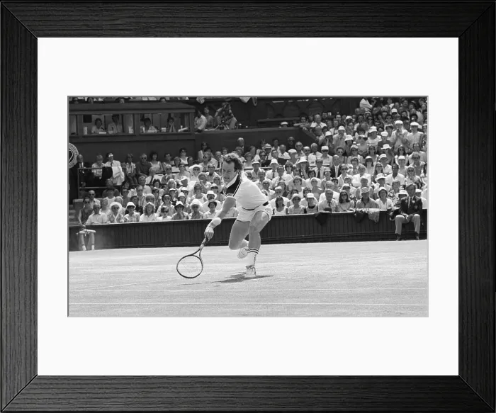 Framed Print : John McEnroe Swinging Racket Framed Print : John McEnroe Swinging Racket