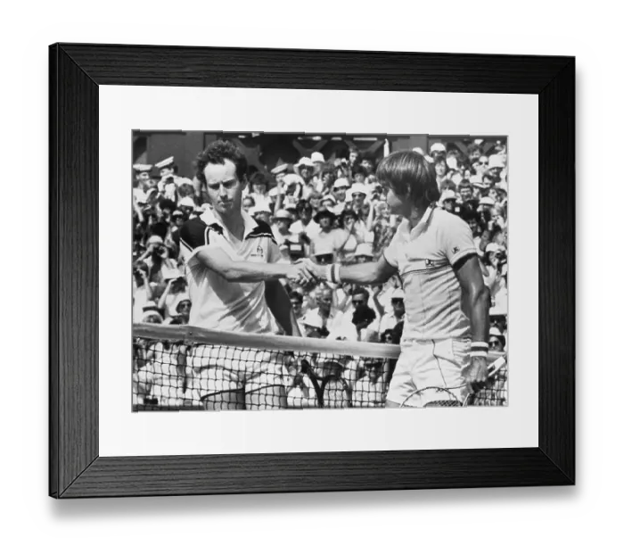 Framed Print : McEnroe and Connors After Match Framed Print : McEnroe and Connors After Match