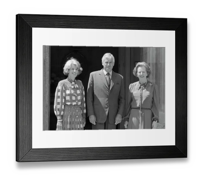Framed Print : John Turner and Wife with Margaret Thatcher Framed Print : John Turner and Wife with Margaret Thatcher