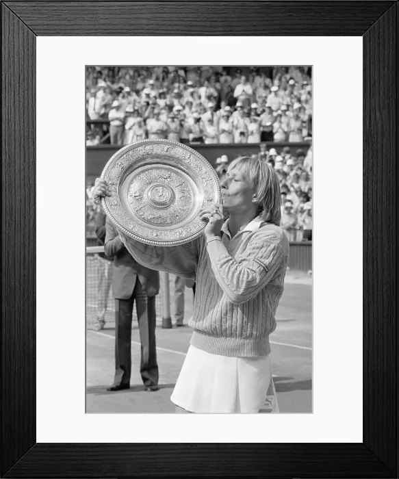 Framed Print : Martina Navratilova Kissing Trophy Framed Print : Martina Navratilova Kissing Trophy