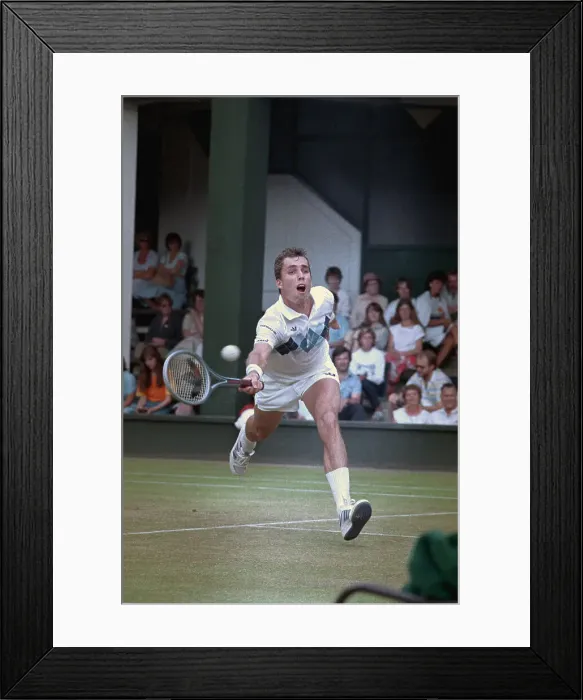 Framed Print : Tennis Professional Ivan Lendl During Wimbledon Match Framed Print : Tennis Professional Ivan Lendl During Wimbledon Match