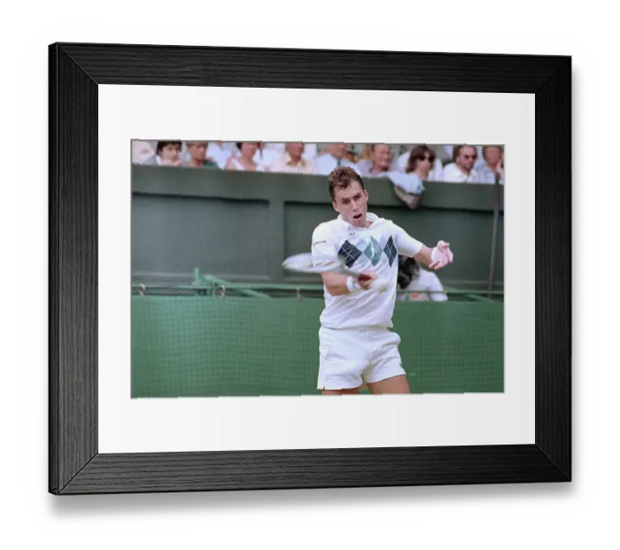 Framed Print : Tennis Professional Ivan Lendl During Wimbledon Match Framed Print : Tennis Professional Ivan Lendl During Wimbledon Match