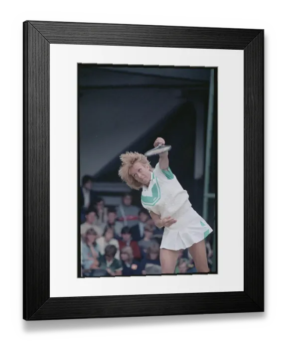 Framed Print : Martina Navratilova During a Wimbledon Match Framed Print : Martina Navratilova During a Wimbledon Match