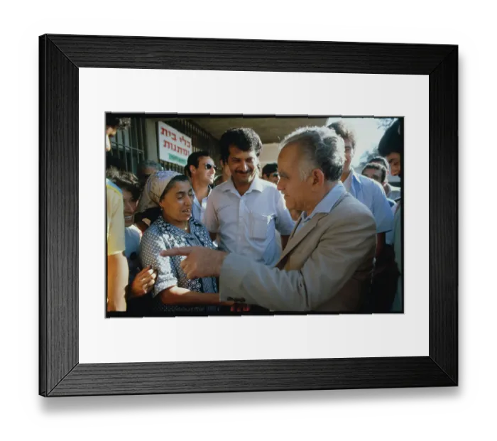 Framed Print : Yitzhak Shamir Campaigning Framed Print : Yitzhak Shamir Campaigning