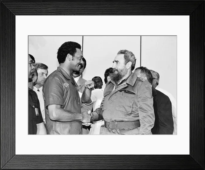 Framed Print : Jackson Meeting with Castro Framed Print : Jackson Meeting with Castro