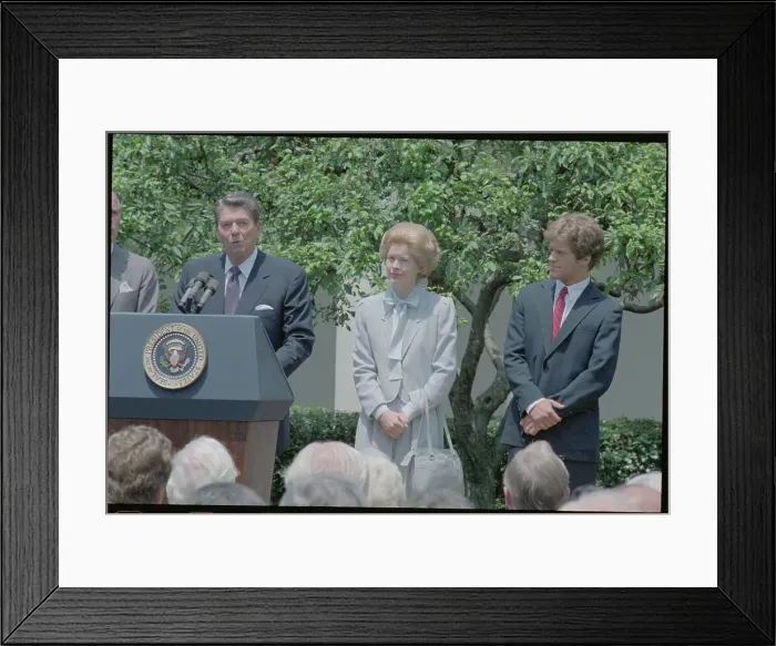 Framed Print : President and Friends at Ceremony