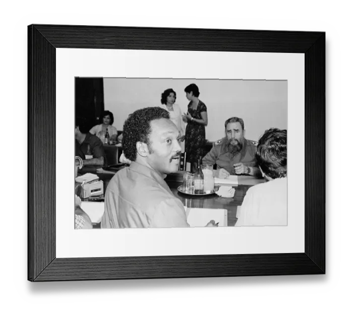 Framed Print : Jesse Jackson with Fidel Castro Framed Print : Jesse Jackson with Fidel Castro