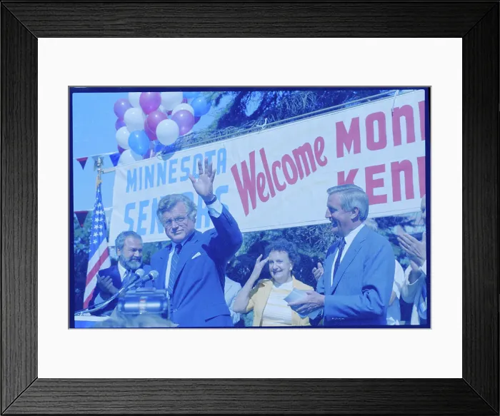 Framed Print : Edward Kennedy and Walter Mondale