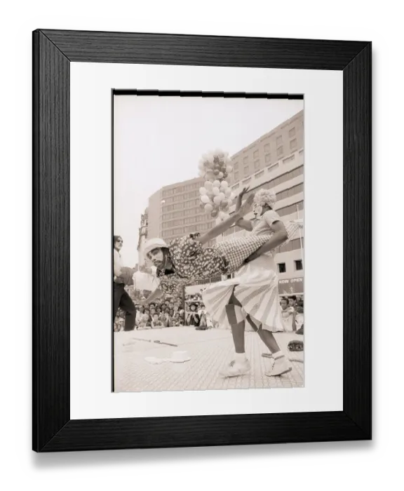 Framed Print : Clowns Breakdancing Together Framed Print : Clowns Breakdancing Together