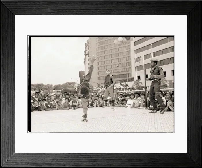 Framed Print : Adidas Team in Break Dance Competition Framed Print : Adidas Team in Break Dance Competition
