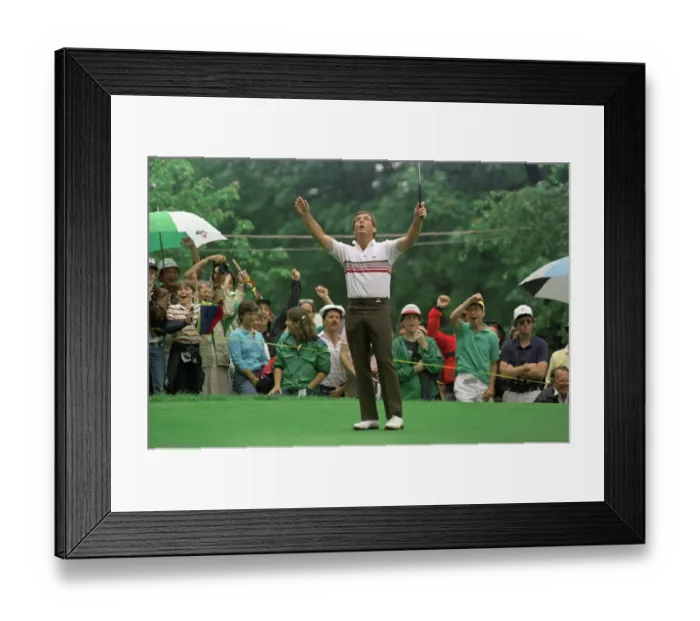 Framed Print : Fuzzy Zoeller Lifting His Arms After Golf Play Framed Print : Fuzzy Zoeller Lifting His Arms After Golf Play