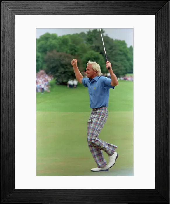 Framed Print : Greg Norman Rejoicing over His Golf Play Framed Print : Greg Norman Rejoicing over His Golf Play