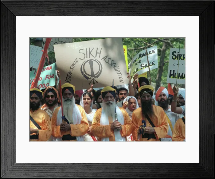 Framed Print : Sikh Demonstration in New York Framed Print : Sikh Demonstration in New York