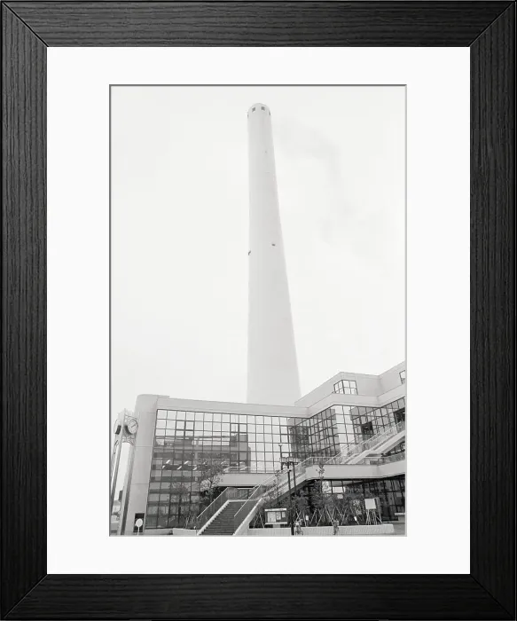 Framed Print : Low-Angle Of Incinerator Tower / Complex Framed Print : Low-Angle Of Incinerator Tower / Complex