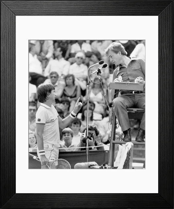 Framed Print : Jimmy Connors Yelling at an Umpire Framed Print : Jimmy Connors Yelling at an Umpire