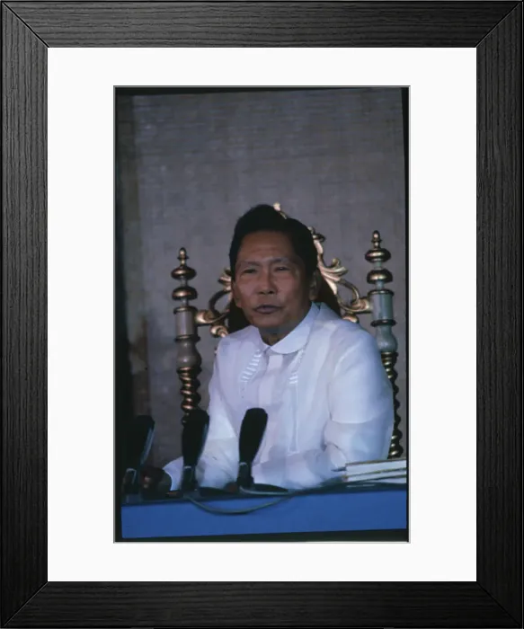 Framed Print : Ferdinand Marcos Speaking Framed Print : Ferdinand Marcos Speaking