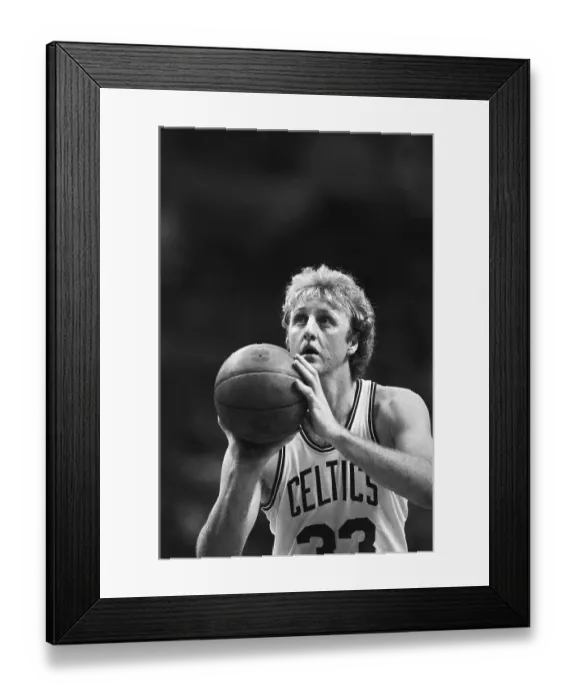 Framed Print : Larry Bird Shooting Free Throw Framed Print : Larry Bird Shooting Free Throw