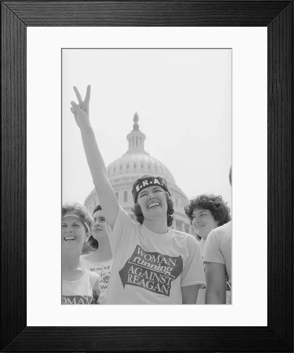 Framed Print : Pat Schroeder Giving the Peace Sign Framed Print : Pat Schroeder Giving the Peace Sign