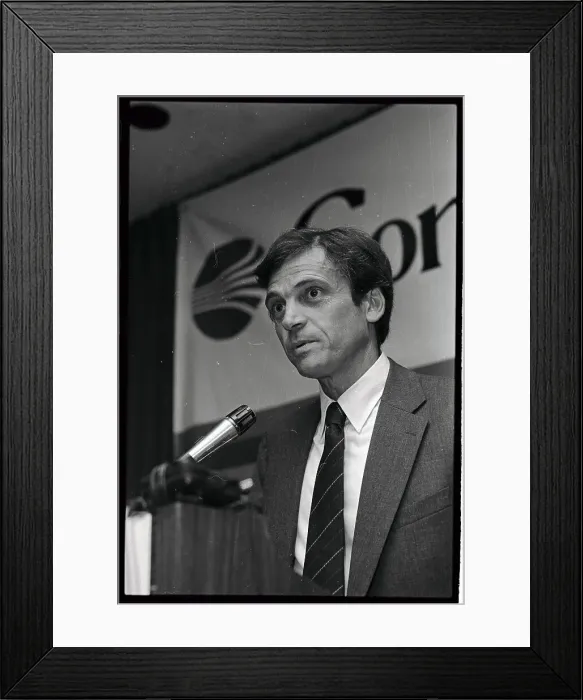 Framed Print : Frank Lorenzo at Press Conference Framed Print : Frank Lorenzo at Press Conference