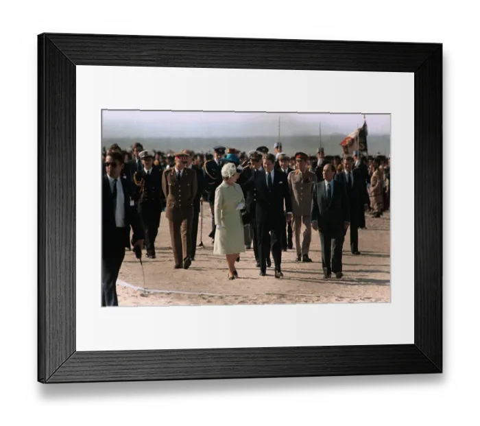 Framed Print : Ronald Reagan with Queen Elizabeth II and Others Framed Print : Ronald Reagan with Queen Elizabeth II and Others