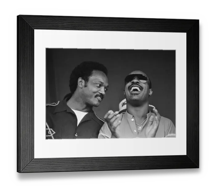Framed Print : Jesse Jackson and Stevie Wonder Framed Print : Jesse Jackson and Stevie Wonder