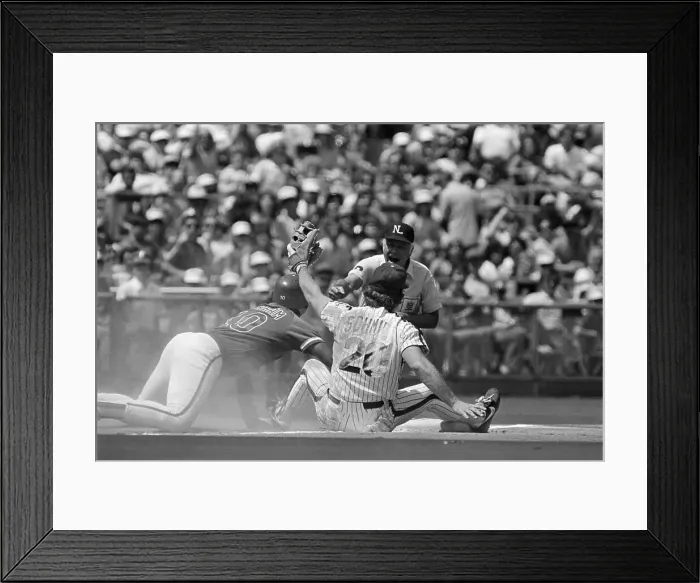 Framed Print : Mike Schmidt On Ground Holding Up Ball Framed Print : Mike Schmidt On Ground Holding Up Ball