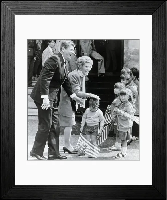 Framed Print : President Reagan and Nancy Reagan With Irish Children Framed Print : President Reagan and Nancy Reagan With Irish Children