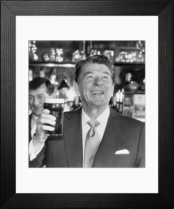 Framed Print : Reagan Raising Glass Of Ale Framed Print : Reagan Raising Glass Of Ale