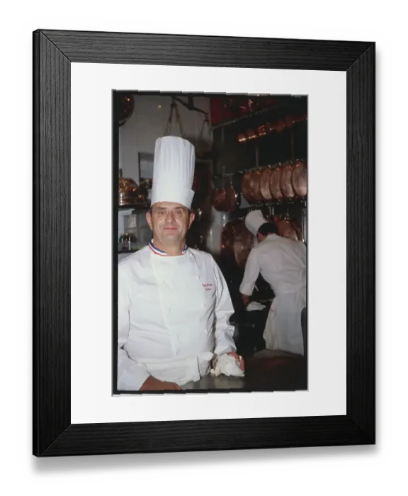 Framed Print : Portrait of Chef Paul Bocuse in His Chef Uniform Framed Print : Portrait of Chef Paul Bocuse in His Chef Uniform