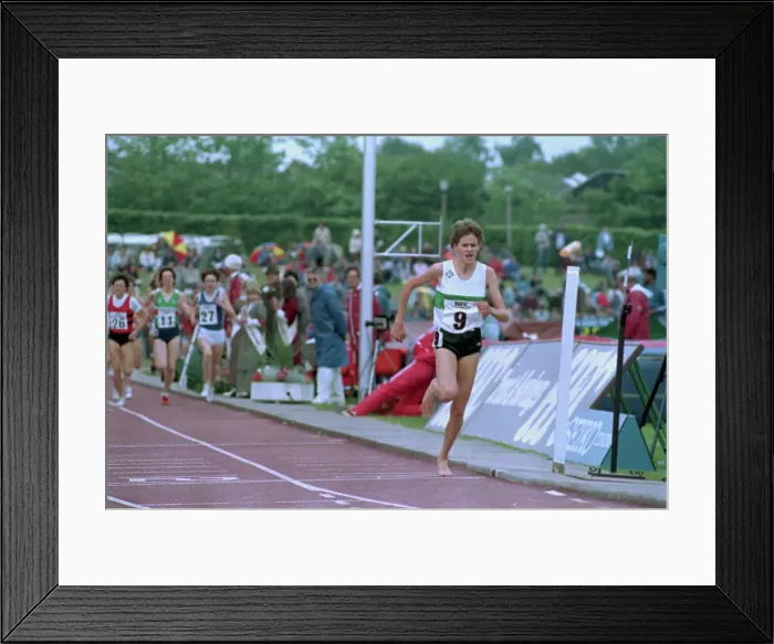 Framed Print : Olympian Zola Budd During World Record Breaking Track Event Framed Print : Olympian Zola Budd During World Record Breaking Track Event