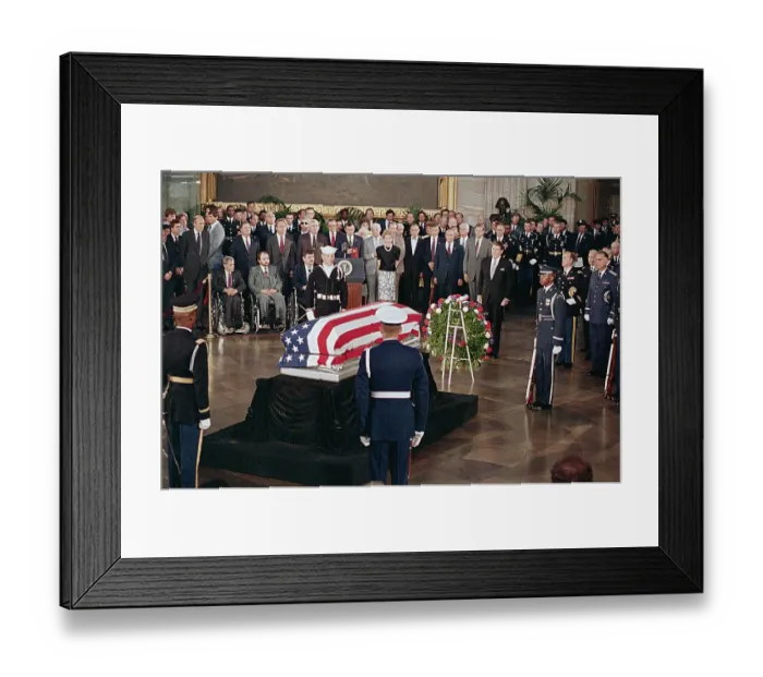 Framed Print : Ronald Reagan at Burial of Unknown Soldier Framed Print : Ronald Reagan at Burial of Unknown Soldier