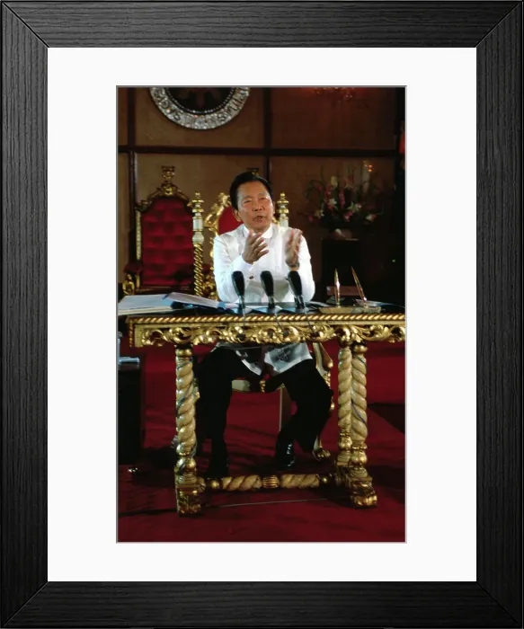 Framed Print : Ferdinand Marcos Gesturing