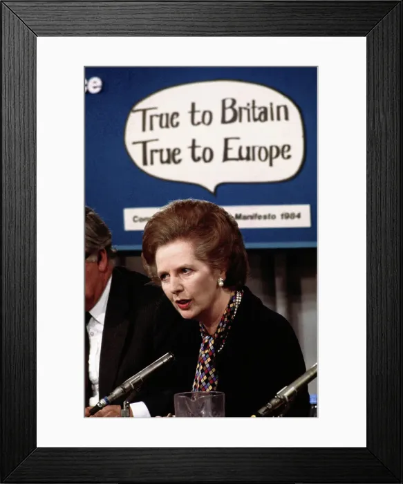 Framed Print : Prime Minister Margaret Thatcher During a Press Conference Framed Print : Prime Minister Margaret Thatcher During a Press Conference