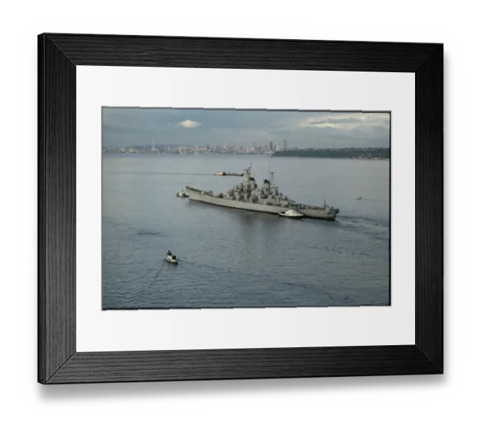 Framed Print : USS Missouri Being Towed Framed Print : USS Missouri Being Towed