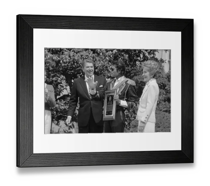 Framed Print : Michael Jackson with Nancy and Ronald Reagan Framed Print : Michael Jackson with Nancy and Ronald Reagan