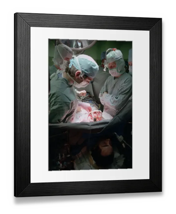 Framed Print : Doctors Performing Open-Heart Surgery Framed Print : Doctors Performing Open-Heart Surgery